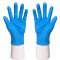 Cutie 100x Manusi Nitril, de Unica Folosinta, Texturate, Nepudrate, Albastre, pentru Copii
