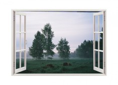 Autocolant decorativ, Fereastra, Natura si peisaje, Multicolor, 85 cm, 2715ST foto