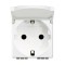 Priza schuko cu capac Living Light Bticino 2M alb N4141PW
