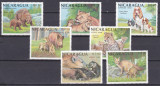 DB1 Fauna Nicaragua Animale cu Pui 7 v. MNH, Nestampilat