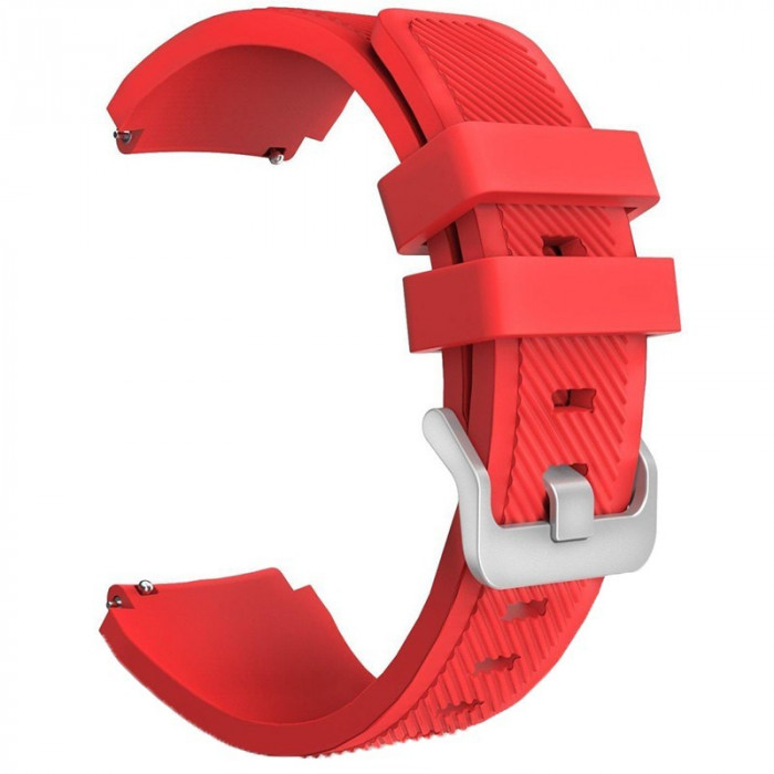 Curea silicon, compatibila Cookoo Smart Watch, telescoape Quick Release, 22mm, Red