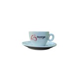Set Domingo Caffe 6 cesti si farfurii pentru cappuccino red