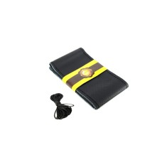 Husa volan cu ac si ata din piele cu gaurele marime: 2XL Culoare: negru - PREMIUM Cod: LUXFST01