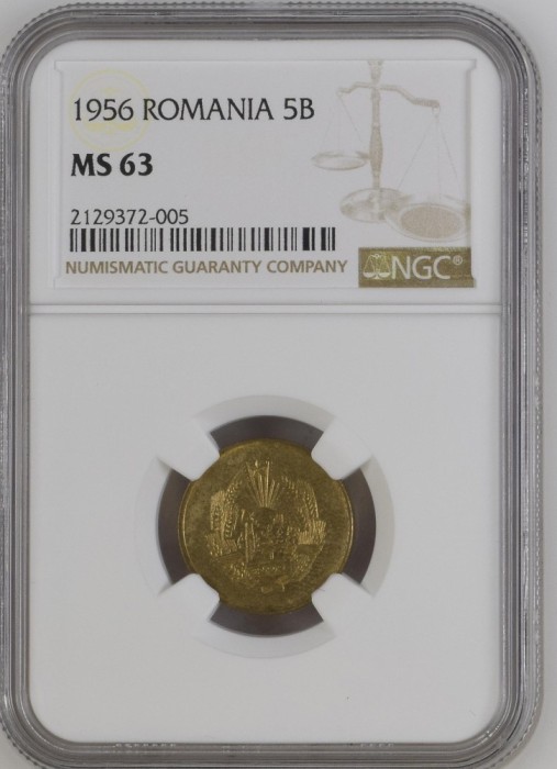 Romania - 5 Bani 1956 MS 63