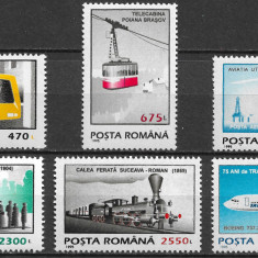 ROMÂNIA 1995 - LP 1379 - MIJLOACE DE TRANSPORT (I) - UZUALE - SERIE MNH