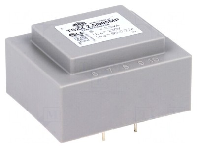 Transformator &amp;icirc;ncapsulat 2,5VA 230V 9V 270mA PCB foto