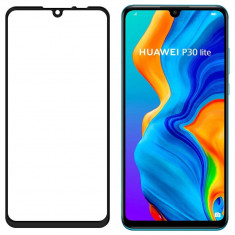 Folie Sticla Wozinsky Super Tough pentru Huawei P30 Lite, 5D, Full Screen, Full Glue, Negru foto