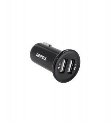 REMAX Duo USB QC 2.1A / 1A &amp;icirc;ncărcător de mașină Premium-Culoare Negru foto