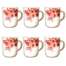 Set 6 Cani din Opal Alb Model EVA 250ml DNC56134 foto