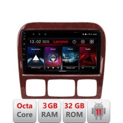 Navigatie Mercedes Clasa S 1998-2005 D-220 Octa Core cu Android Radio Bluetooth Internet GPS WIFI DSP 3+32 GB 4 LENOVO LITE CarStore Technology foto