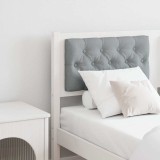 vidaXL Tăblie cap Altele Alb și gri deschis 150 cm Lemn masiv de pin 879008