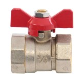 Robinet de trecere cu bila Remer 368FF34, alama, filet interior-interior, 3/4&quot;, maner fluture