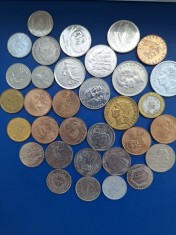 FRANTA == LOT 33 MONEDE de 1, 2, 5 si 10 FRANCI foto