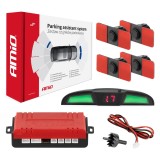 Set senzori de parcare AMiO cu 4 senzori interni, afisaj LED si buzzer, 12V
