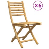 Cumpara ieftin Scaune pliante 6 buc 43x54x88 cm Bambus