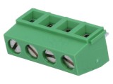Regletă Conexiuni PCB 90&deg; 4 Piste 5mm 13,5A