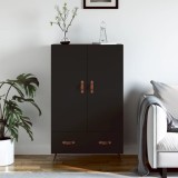 vidaXL Dulap &icirc;nalt, negru, 69,5x31x115 cm, lemn prelucrat