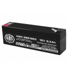 Acumulator AGM VRLA 12V 2.3Ah plumb acid 178x34x60 mm F1 terminal, Ted