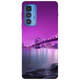 Husa compatibila cu Motorola Edge 20 Lite model Cityscape night view, Silicon, TPU, Viceversa, Transparent, Carcasa