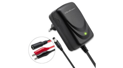 &amp;Icirc;ncărcător automat de baterii Qoltec pentru AGM GEL STD 12V | 1.5A | &amp;Icirc;ncărcător cu indicator LED foto