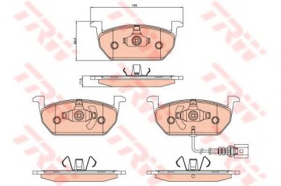Set placute frana,frana disc AUDI A3 Sportback (8VA) (2012 - 2016) TRW GDB2080 foto