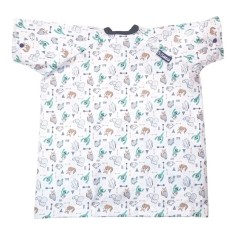 Baveta impermeabila cu maneci scurte Bibado, potrivita pentru copii cu varsta intre 6 luni si 3 ani, multicolor