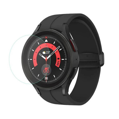 Folie de protectie ecran compatibila din sticla securizata 9h 2.5d pentru ceas smartwatch samsung galaxy watch 5 pro 45mm foto