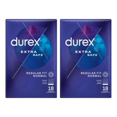 Pachet Prezervative Durex Extra Safe 2x18, 36 bucati foto