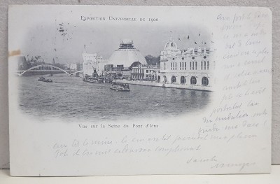 A.D. XENOPOL CATRE ELIZA XENOPOL * , CARTE POSTALA ILUSTRATA , EXPOZITIA UNIVERSALA PARIS , CIRCULATA , CLASICA , 1900 foto