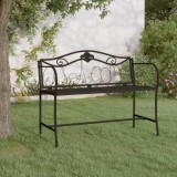 Gossi banca de gradina cu 2 locuri, negru, 104 cm, otel