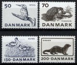 Danemarca 1975 - Fauna protejata, animale, serie neuzata