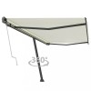 VidaXL Copertină autonomă retractabilă automat, crem, 500x350 cm 3069867