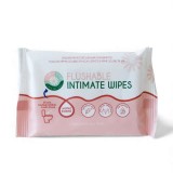 Șervețele intime FEMI.EKO&reg; Flushable Intimate Wipes, fără alcool, formulă vegană, testate dermatologic, biodegradabile, 20 buc
