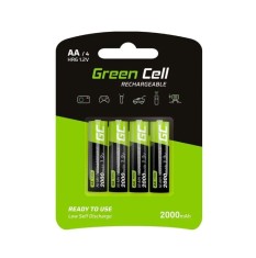 Baterii Reincarcabile 4 x AA HR6 2000mAh Green Cell GR02 Nickel-Metal