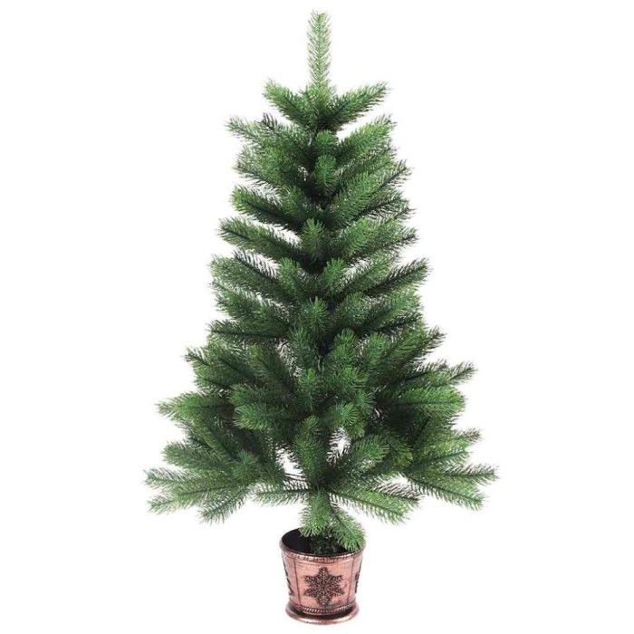Brad de Crăciun artificial, ace cu aspect natural, 90 cm, verde