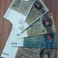 5 proiecte de bancnote WW2 GERMANY FANTASY NOTE