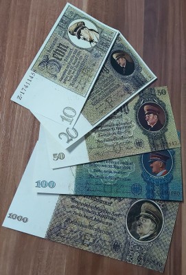 5 proiecte de bancnote WW2 GERMANY FANTASY NOTE foto