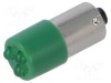 Lampă LED verde T10 BA9S 230V AC plastic CML INNOVATIVE TECHNOLOGIES
