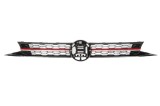 Grila masca radiator VW Polo, 09.2017-, Gti, Fata, cu banda rosie; negru, Aftermarket