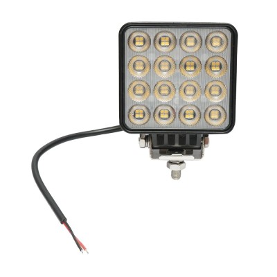 Proiector LED patrat tip flood 12-48V, 48W, 3000K carcasa aluminiu 110x110x45mm foto