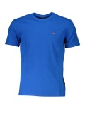 Cumpara ieftin Tricou barbati, cu mini logo, Regular fit, Albastru inchis, S