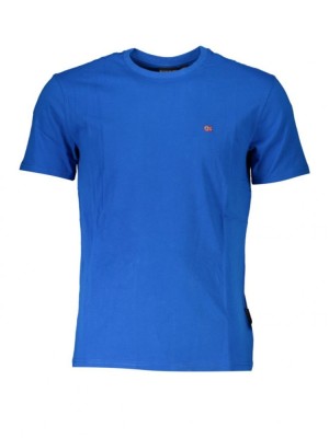 Tricou barbati, cu mini logo, Regular fit, Albastru inchis, XL foto