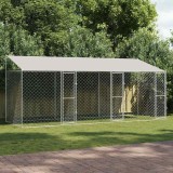 Cușcă pentru c&acirc;ine Argintiu 600 x 200 x 256 cm Oțel Galvanizat