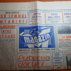 magazin 1 aprilie 1972-articol si foto comuna potlogi,jud. dambovita