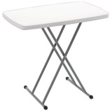 Masa pliabila 76x50 cm, inaltime reglabila 36-71 cm, pentru terasa, gradina sau camping, HDPE alb Household NewTrend