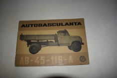 Autobasculanta AB 45 116 A manual carte tehnica 1969 foto