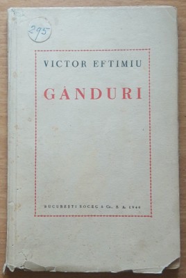 GANDURI - VICTOR EFTIMIU, 1940 foto