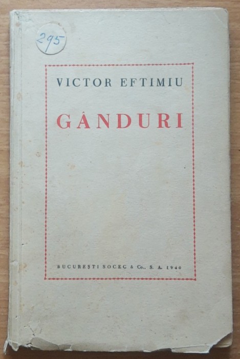GANDURI - VICTOR EFTIMIU, 1940