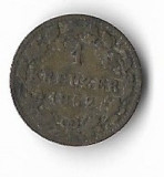 Moneda 1 kreuzer 1862, Wurttemberg - Germania, billon