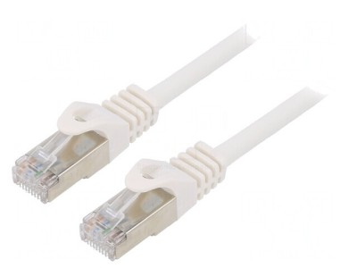 Patch Cord F/UTP Cat6 5m Alb RJ45 foto